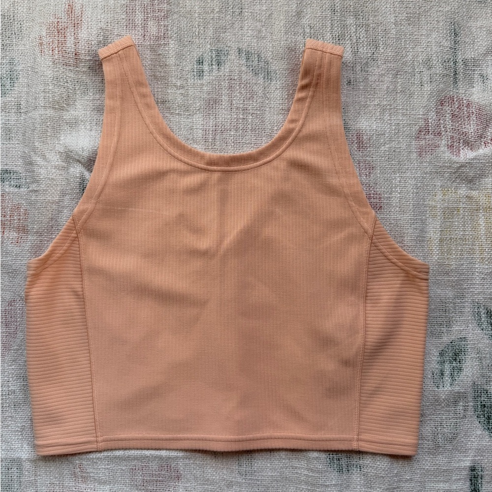 lululemon athletica Apricot Ribbed Crop Top